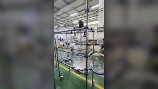 Laboratoryjny szklany reaktor do syntezy chemicznej