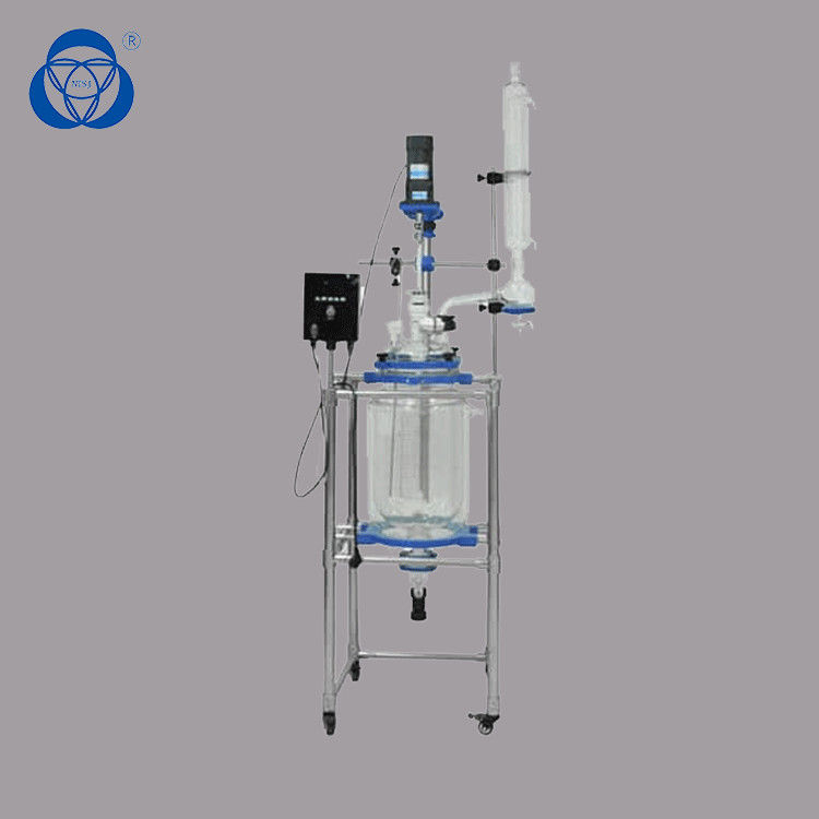 10L continuous stirred tank reactor ,jacketed glass reactor ,chemical reactor prices