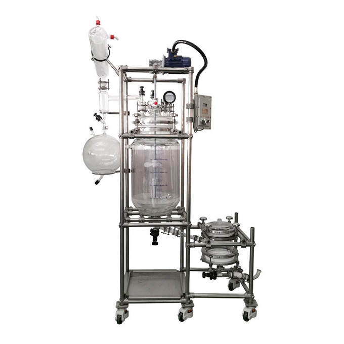 Jacketed Lab Glass Reactor SS 316 Reactor For New Material Synthesis